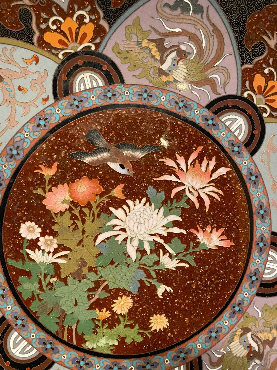 Plat Polylobé En Cloisonné-photo-3