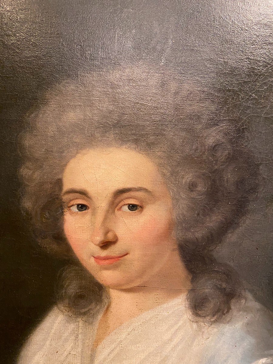Portrait De Jeune Femme XVIII°-photo-3