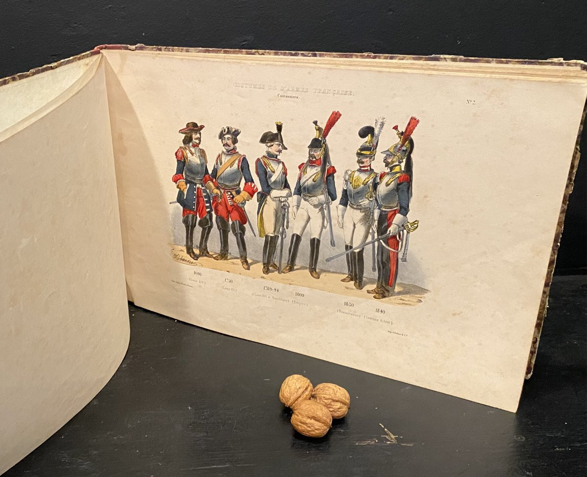 Book, Album Of Military Costumes By Ch Vernier-photo-2