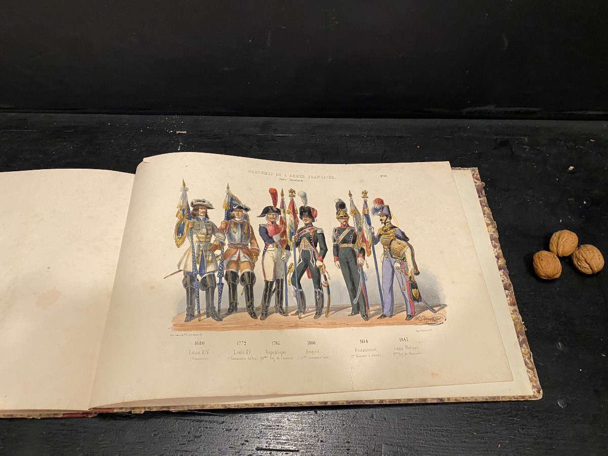 Book, Album Of Military Costumes By Ch Vernier-photo-4