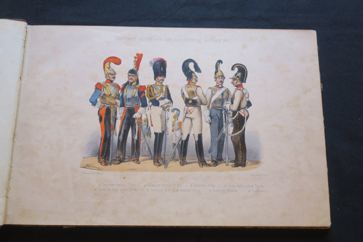 Book, Album Of Military Costumes By Ch Vernier-photo-3