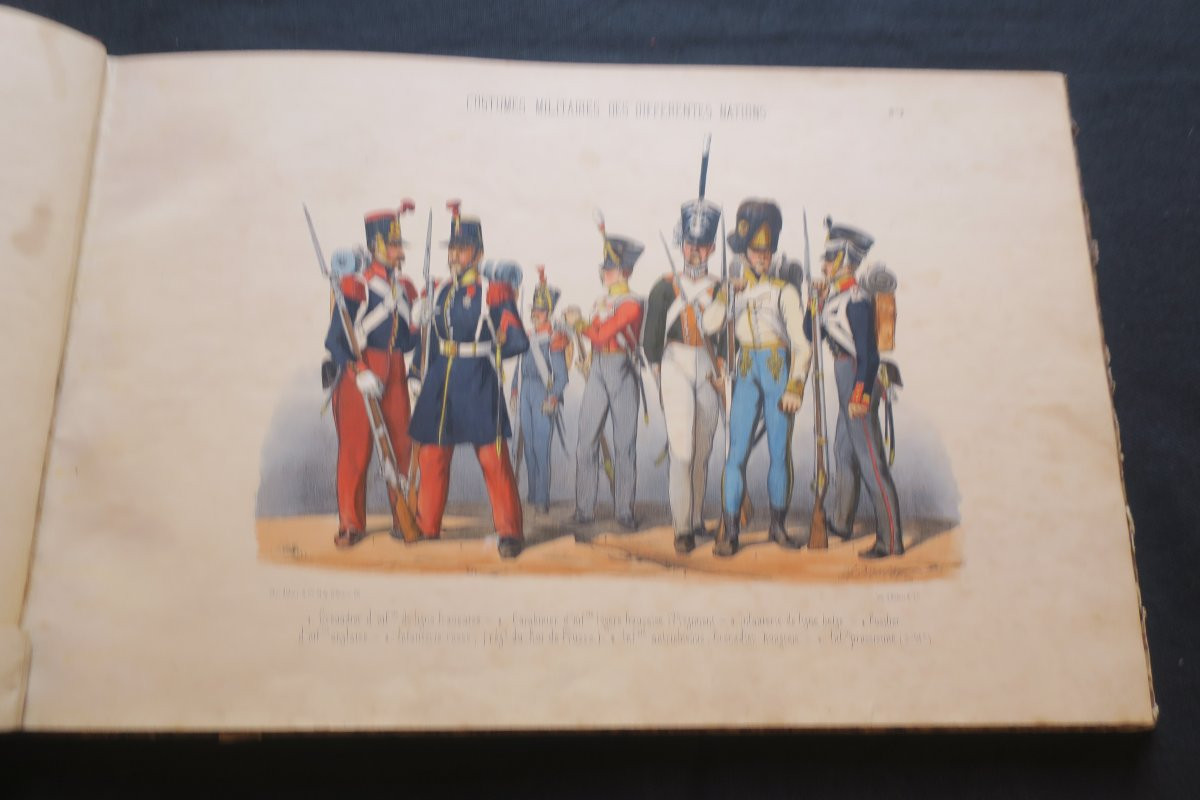 Book, Album Of Military Costumes By Ch Vernier-photo-5