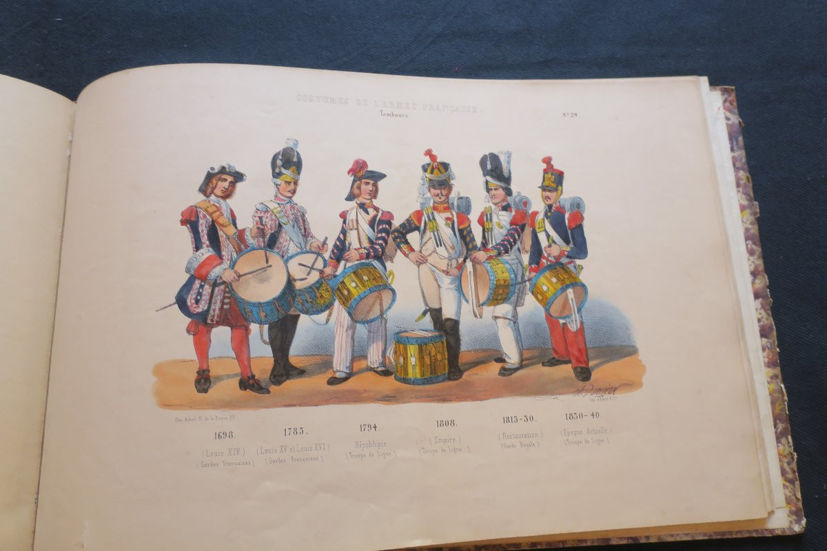Book, Album Of Military Costumes By Ch Vernier-photo-7