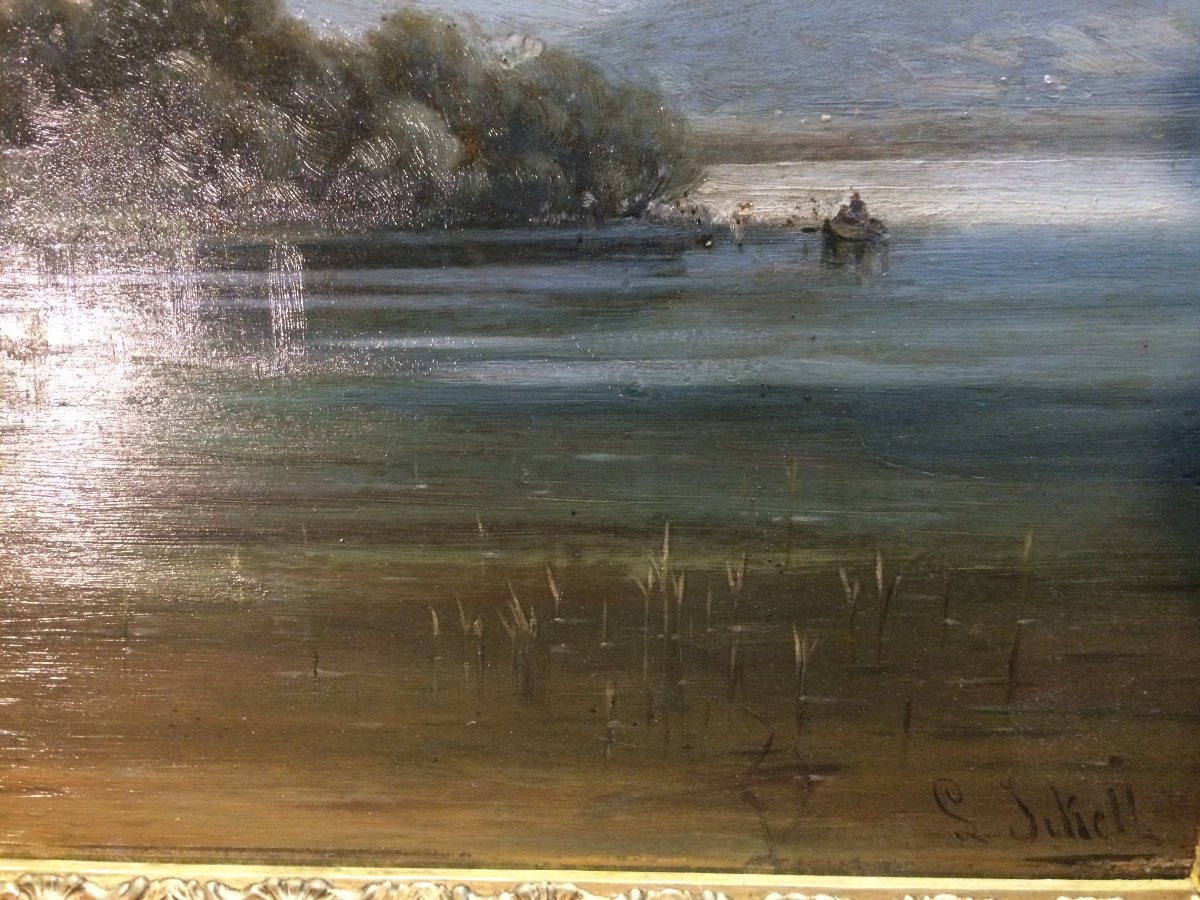 Tableau, Peinture Représentant l'Ile Aux Femmes Signée Sckell-photo-3