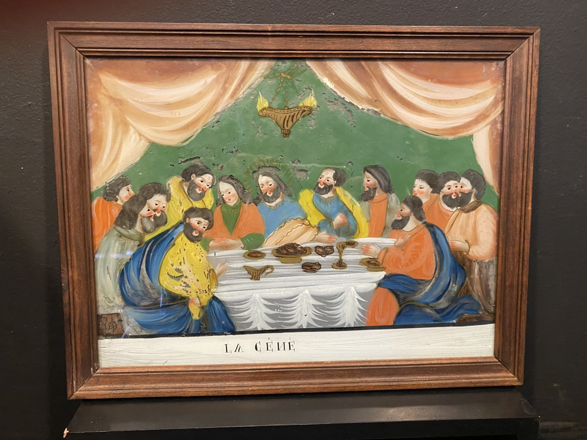 Fixé Sous Verre La Cène-photo-1