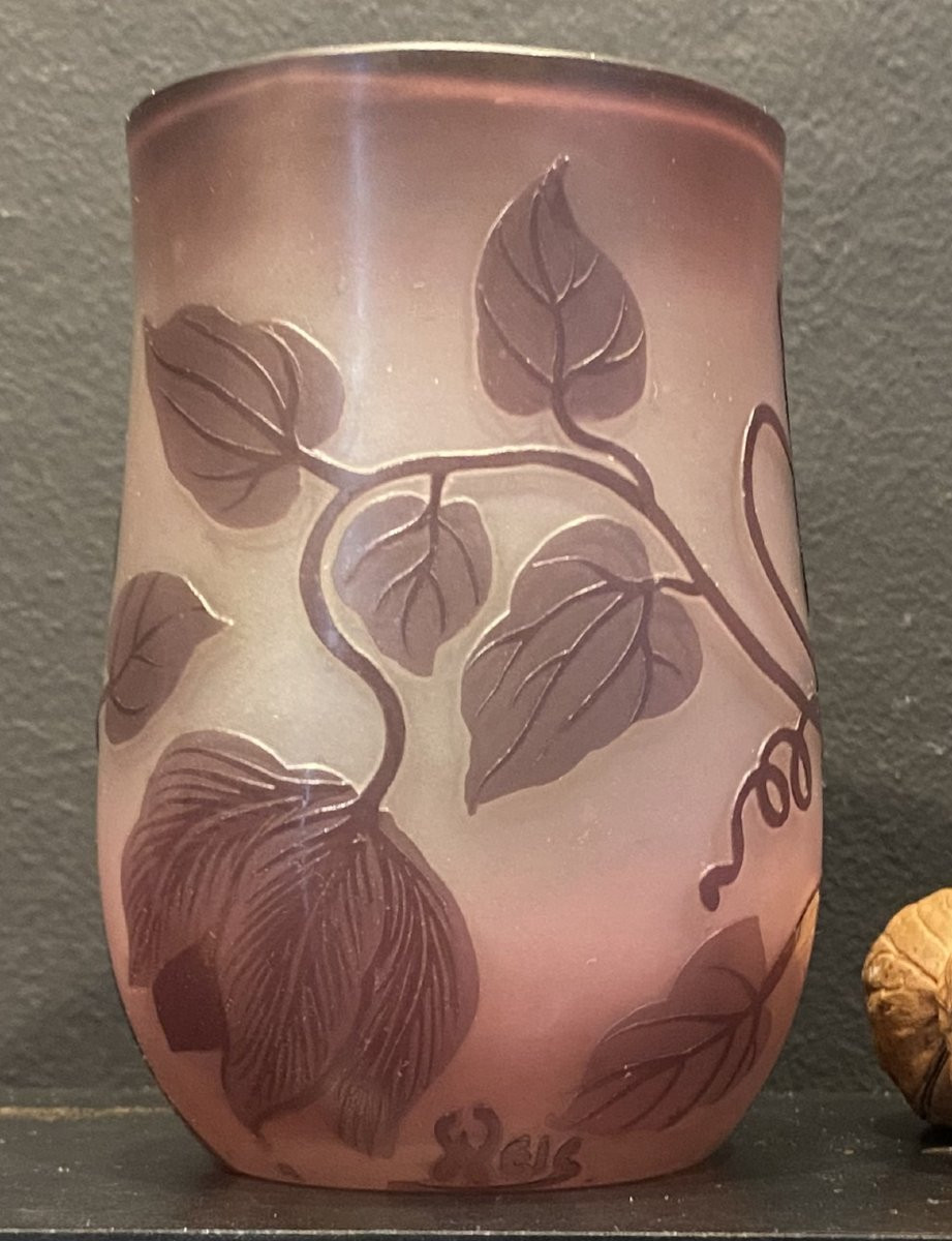 Art Nouveau Vase Signed Weis-photo-3
