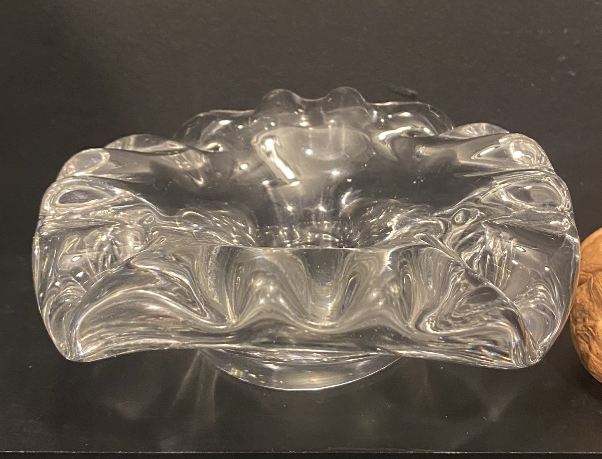 bougeoir en cristal signé Daum.-photo-2