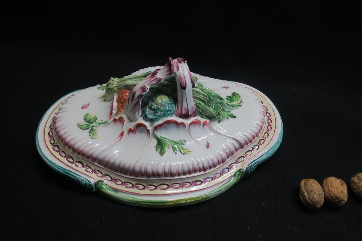 19th Century Earthenware Soup Tureen And Dish-photo-7