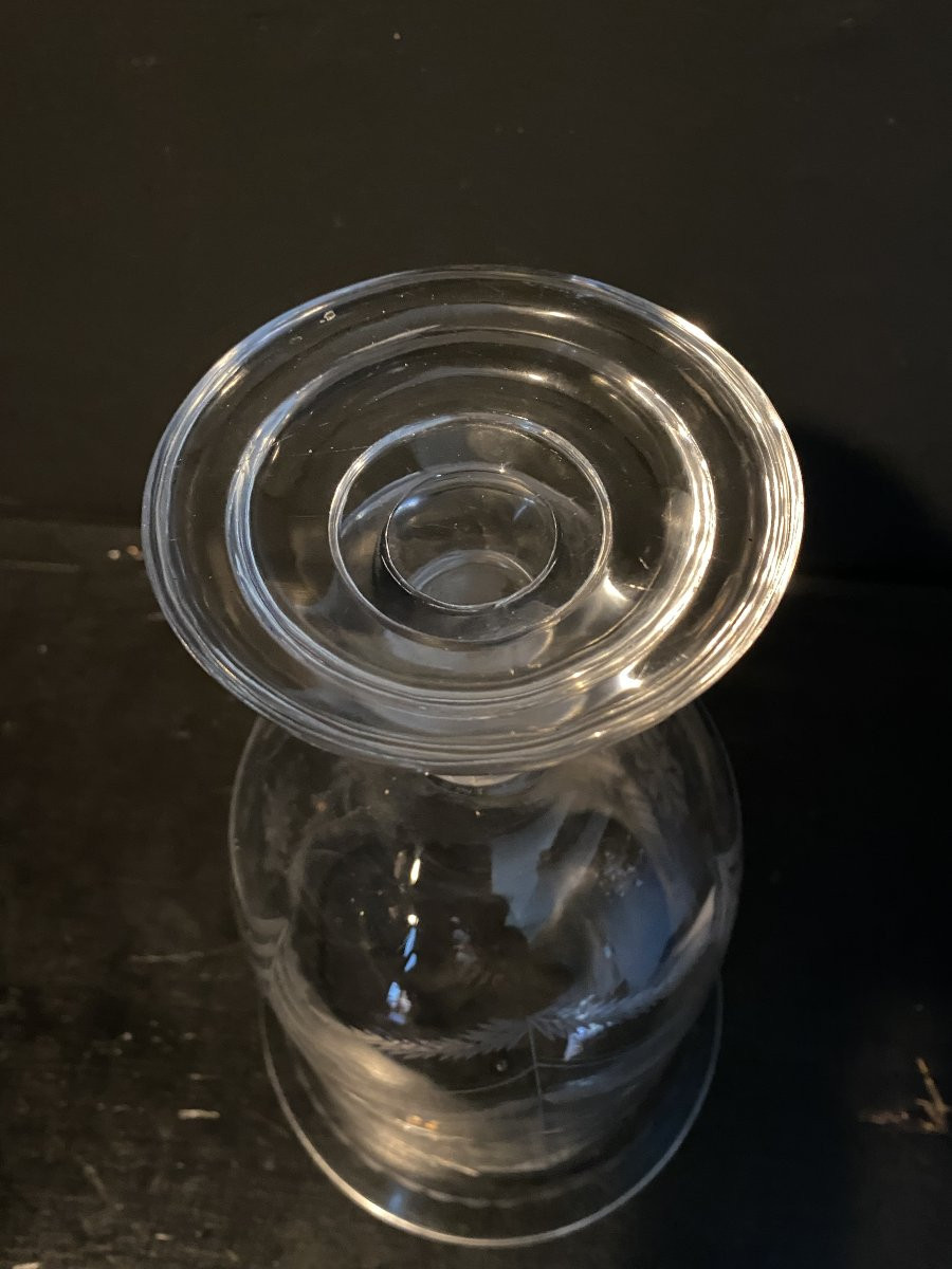 Engraved Crystal Tulip Vase-photo-4