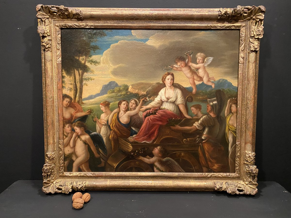 Painting, Painting Representing The Triumph Of Flora-photo-5