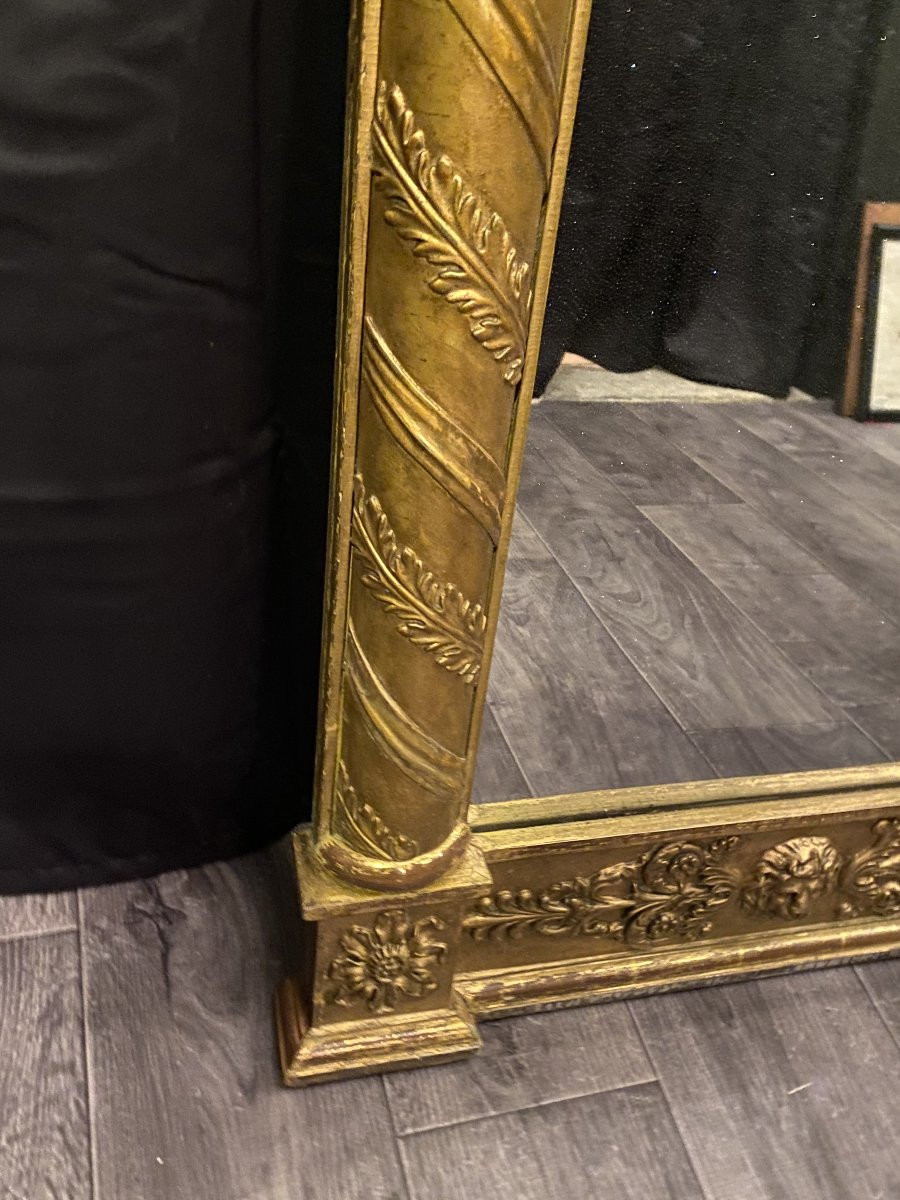 Miroir ou trumeau en bois doré-photo-5