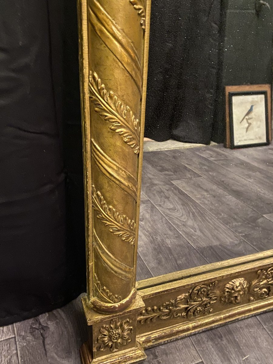 Miroir ou trumeau en bois doré-photo-6
