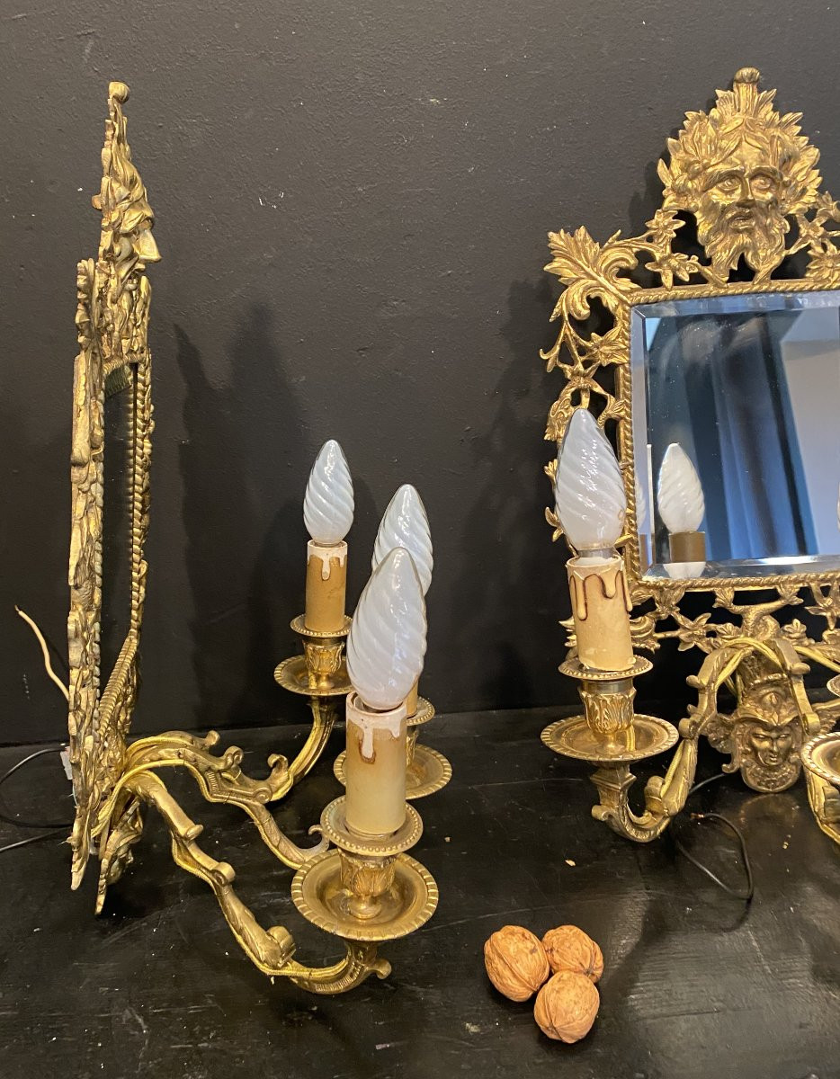 paire d'appliques à deux bras de lumière-photo-4