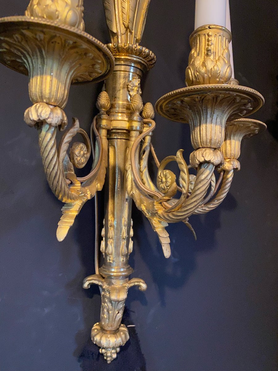 Pair Of Three-light Wall Lights-photo-5