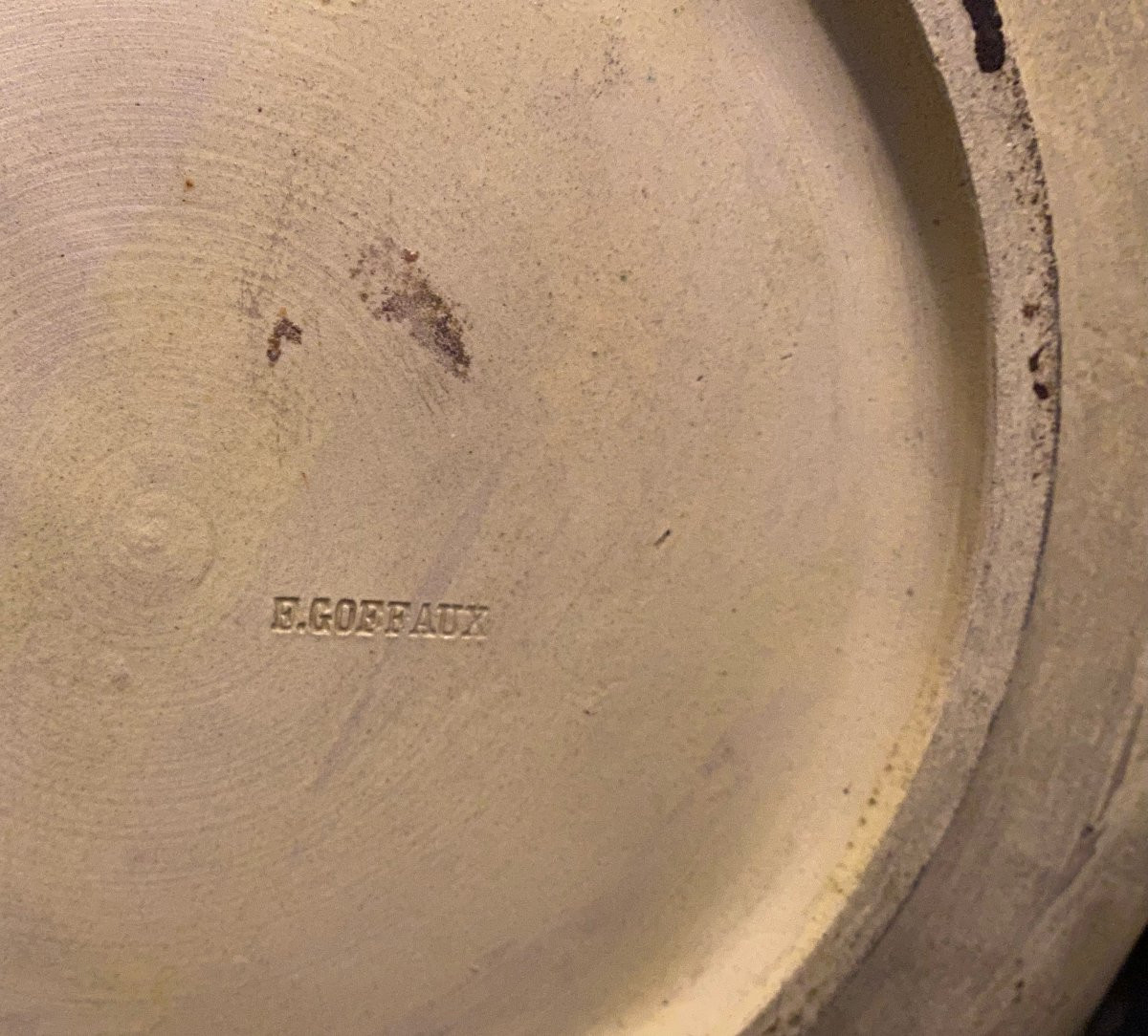Very Large Dish, Portrait Of A Child Signed Clérice-photo-2
