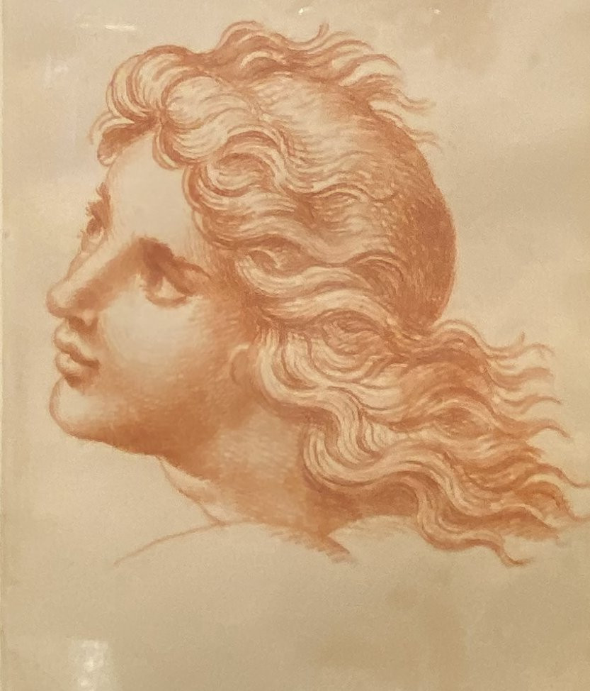 dessin XVIII°, sanguine signée Dorigny-photo-4