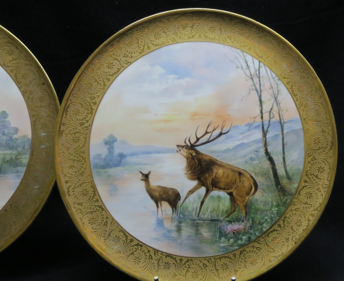 paire de plats en porcelaine de limoges-photo-4