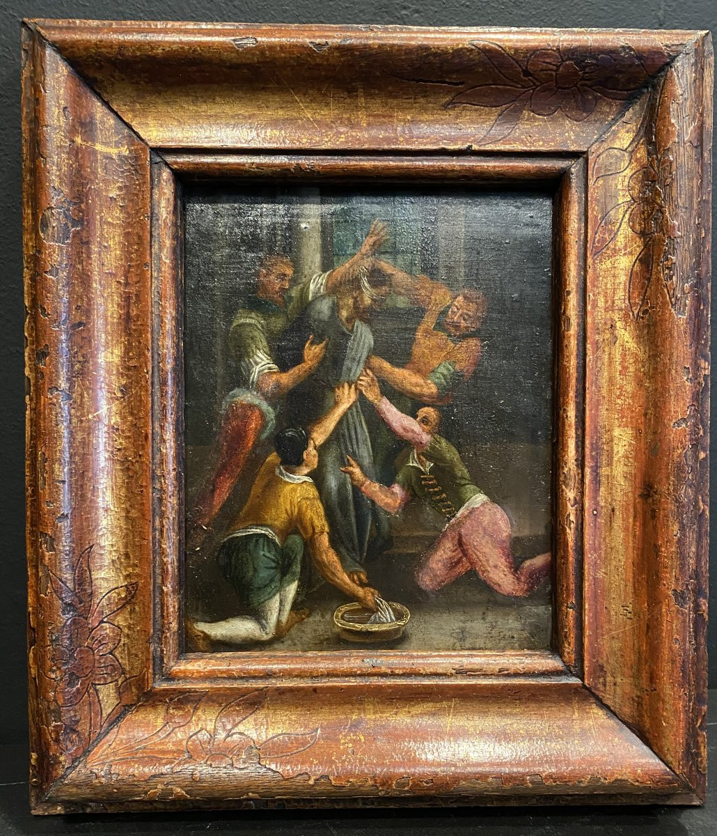 Painting, Painting On Copper, 16th Century, Christ With The Works-photo-1