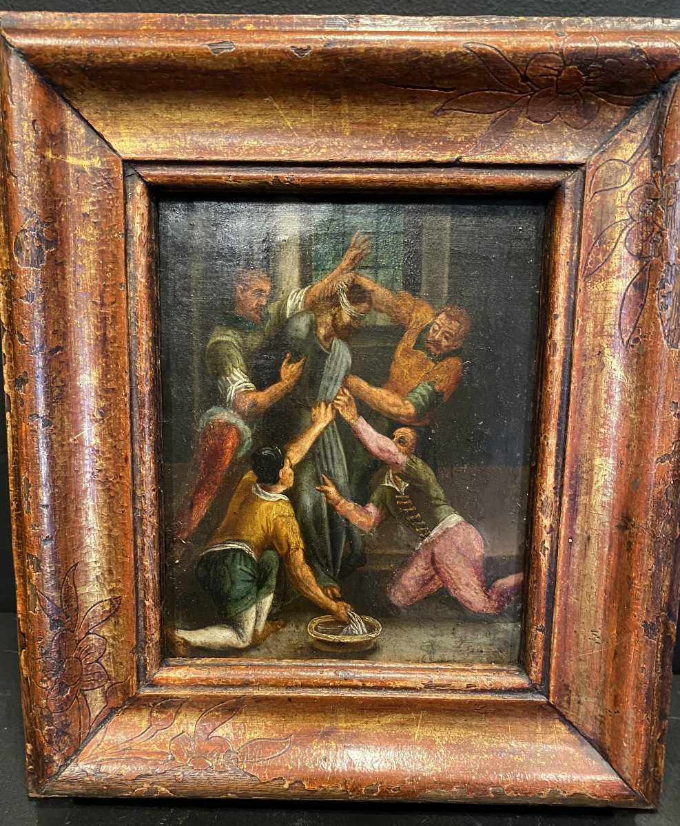 Painting, Painting On Copper, 16th Century, Christ With The Works