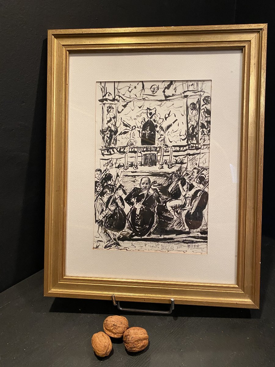 dessin à l'encre de chine signé Zdeg-photo-2