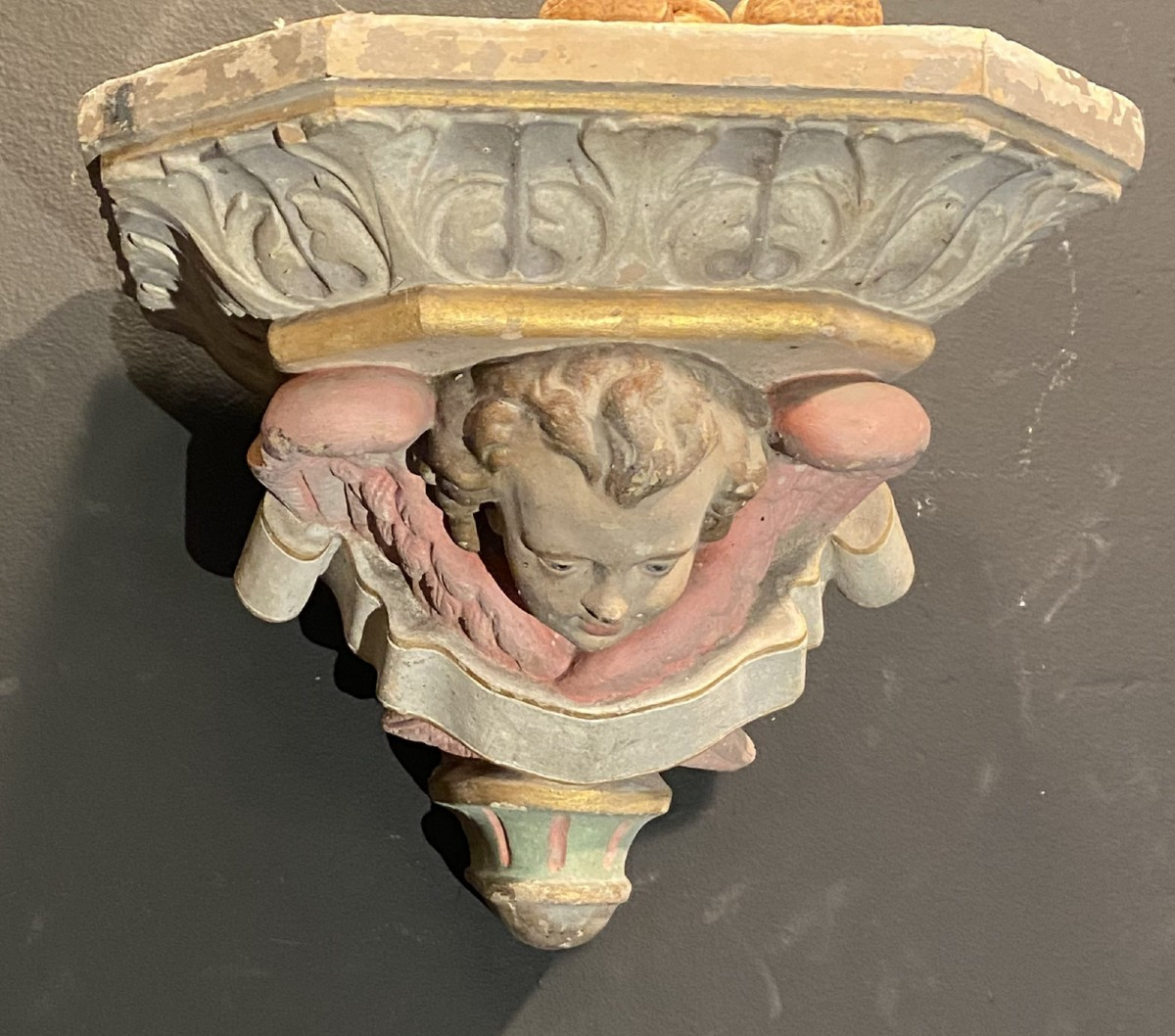 Polychrome Terracotta Wall Console