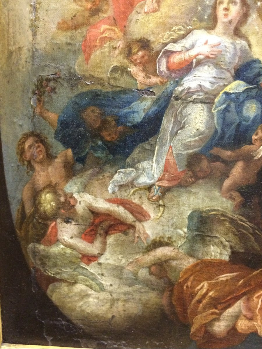 tableau, peinture XVIII° : l 'assomption-photo-1