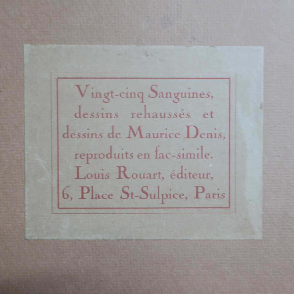 Maurice Denis,. vingt cinq Ssanguines, dessins réhaussés et dessins reproduits e-photo-3