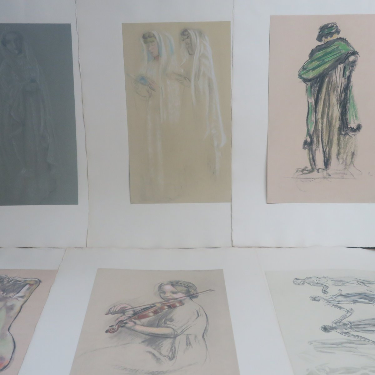 Maurice Denis,. vingt cinq Ssanguines, dessins réhaussés et dessins reproduits e-photo-1