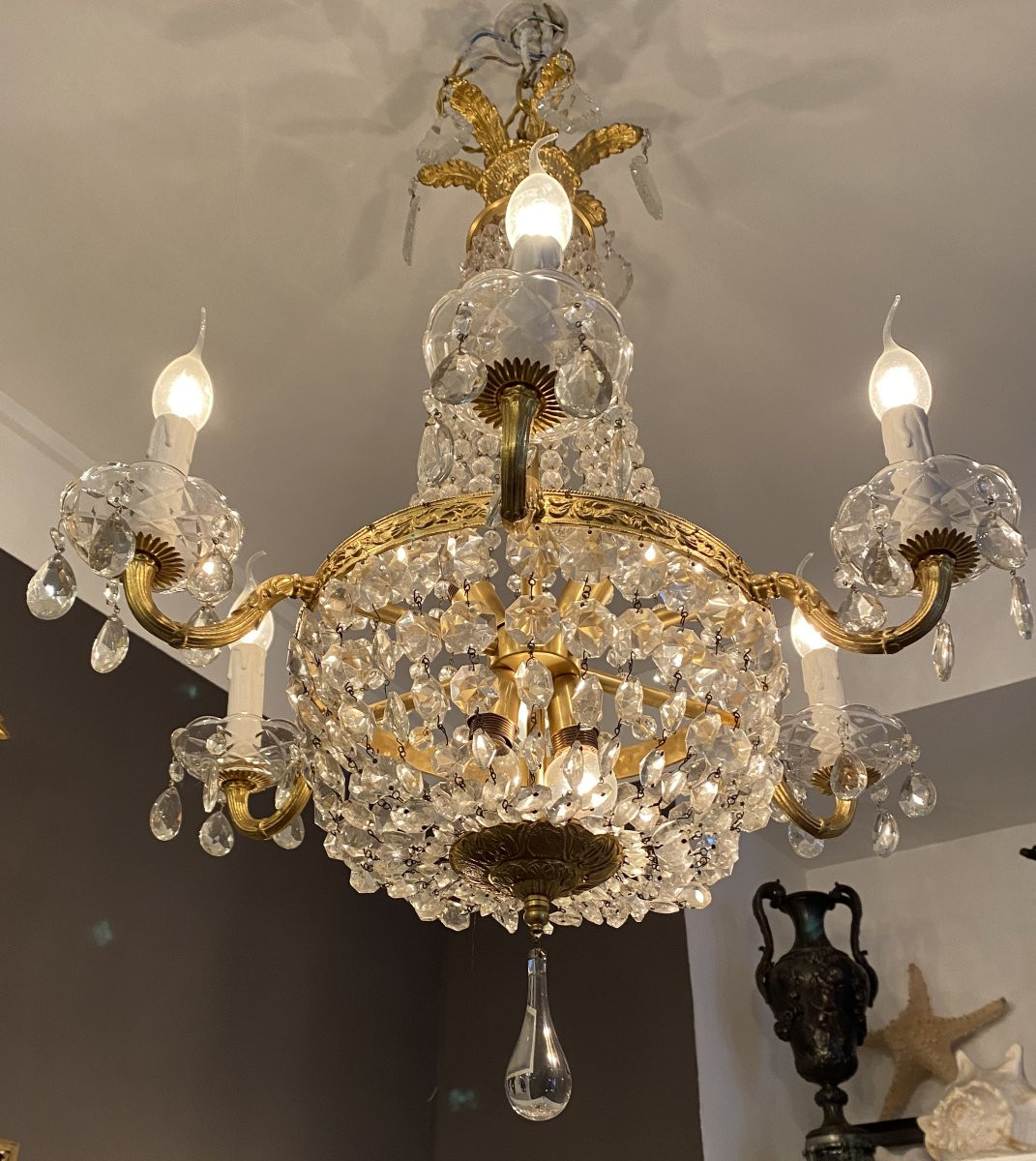 lustre mongolfière à 6 bras de lumière-photo-3