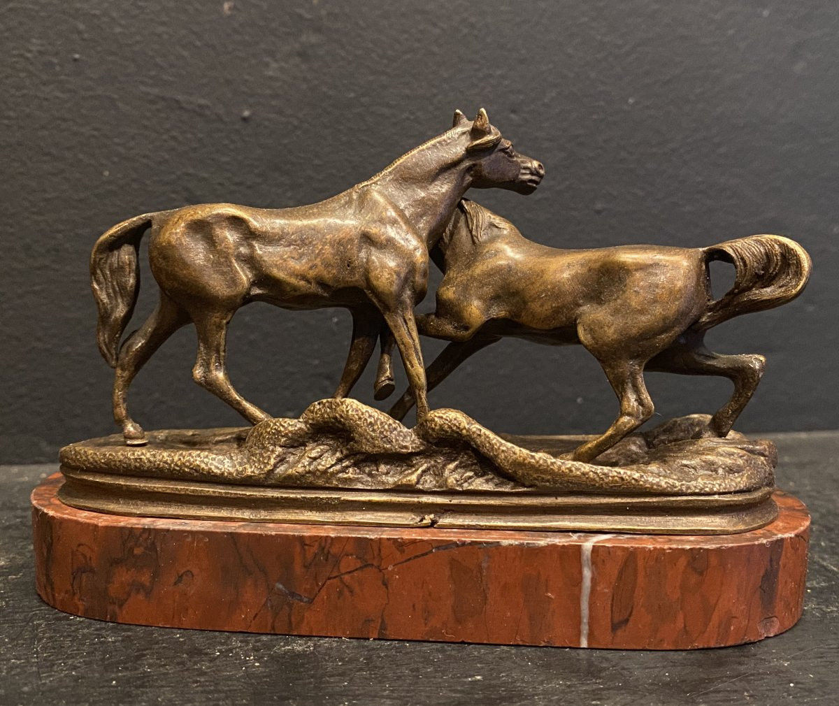 deux chevaux, petit bronze-photo-2