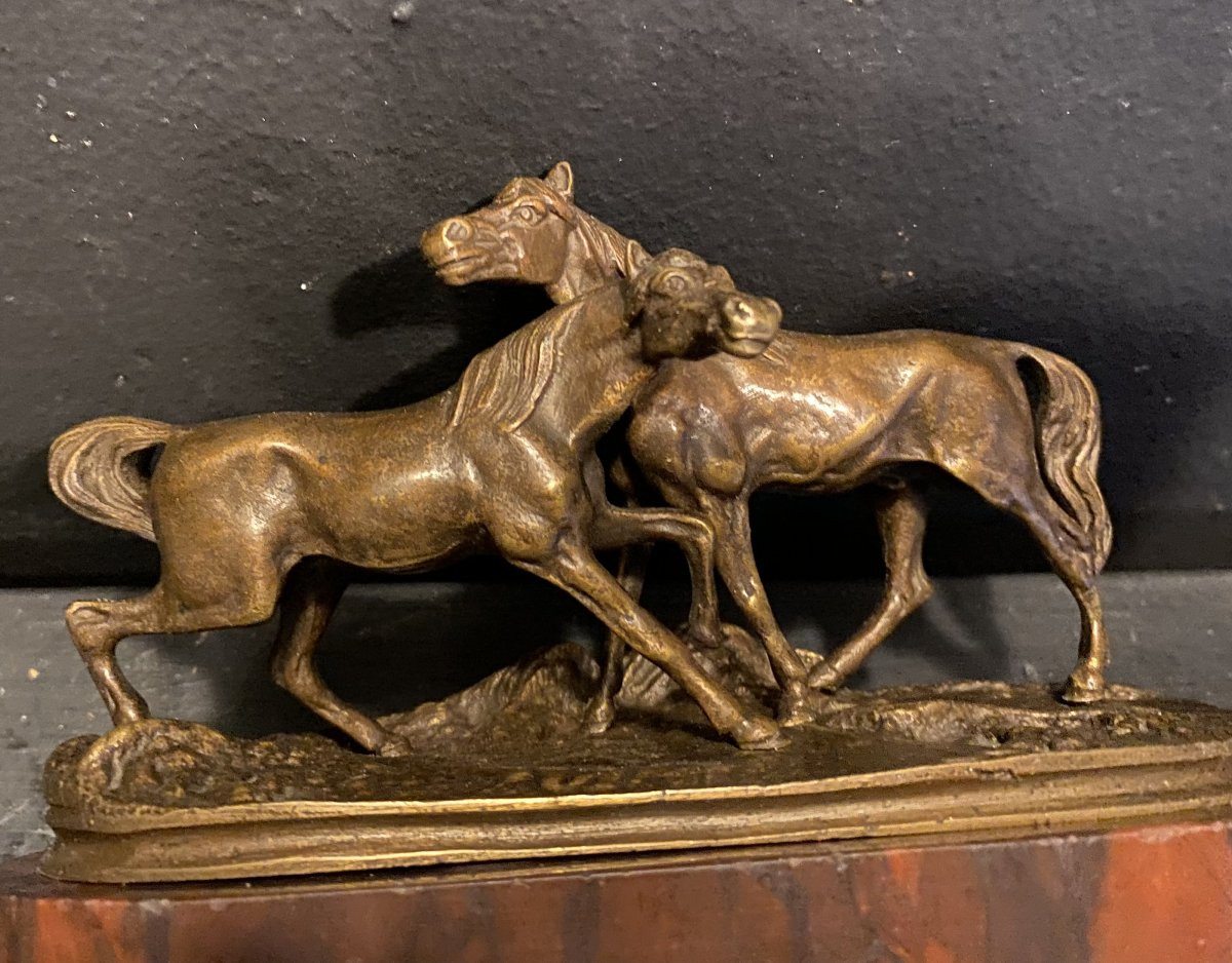 deux chevaux, petit bronze-photo-5