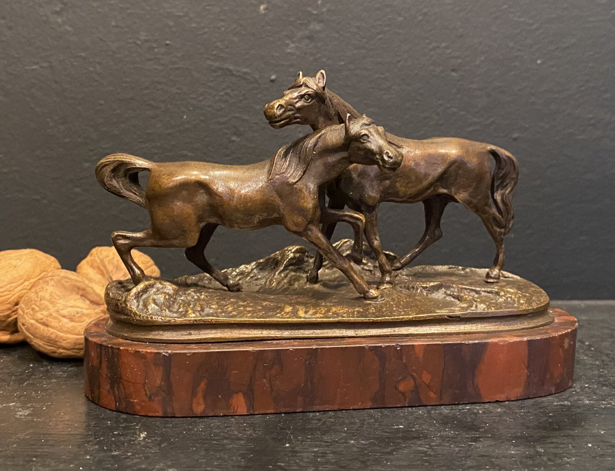 deux chevaux, petit bronze-photo-6