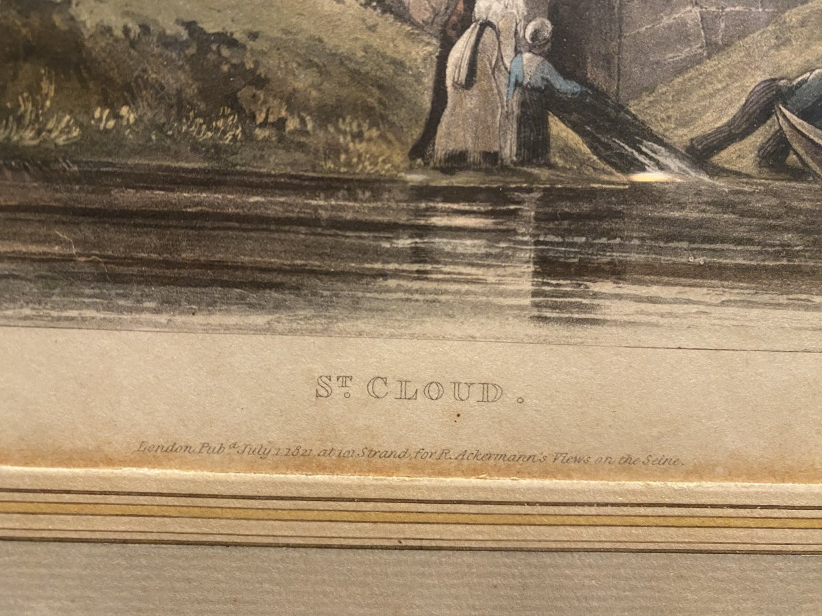 Saint Cloud, gravure colorée du XIX°-photo-1