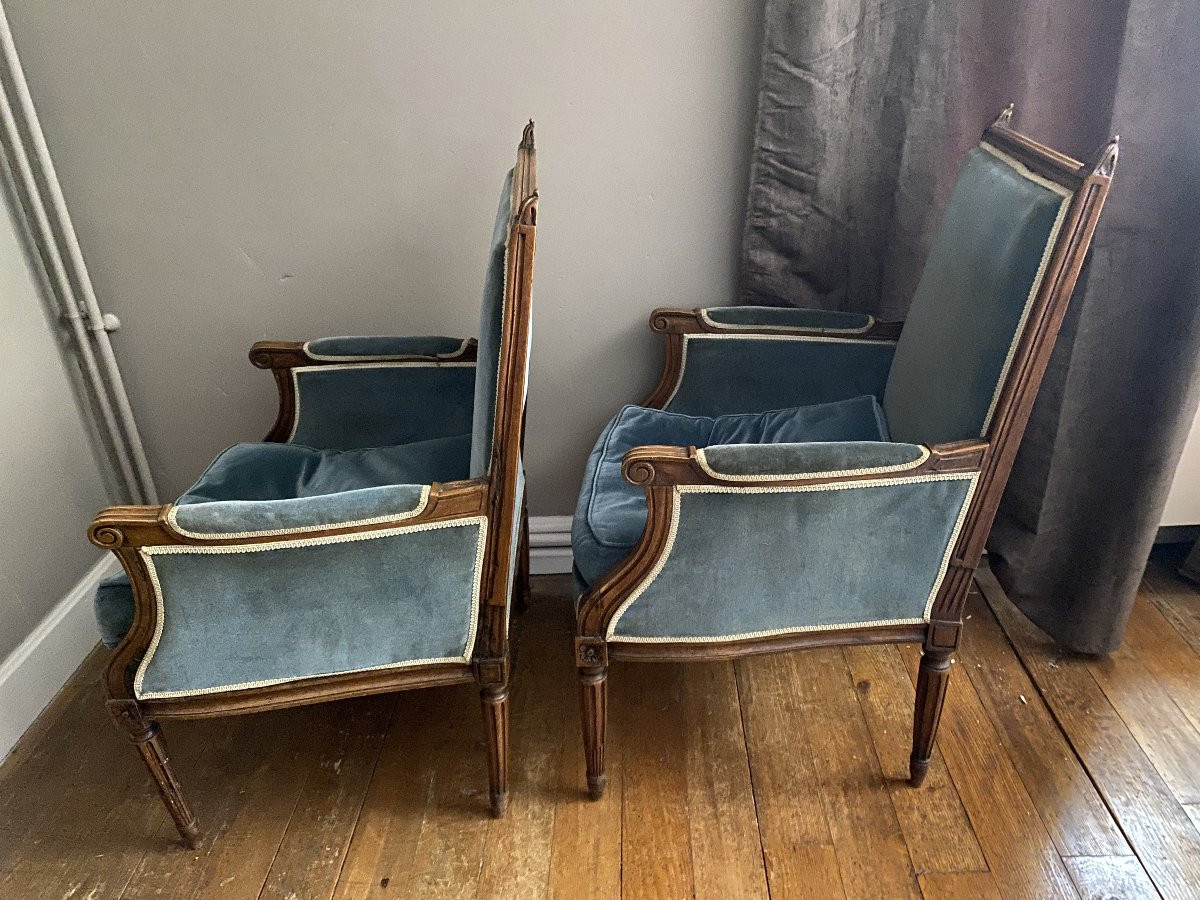 paire de bergères XVIII°-photo-3