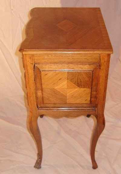 chevet Louis XV marqueté toutes faces -photo-3