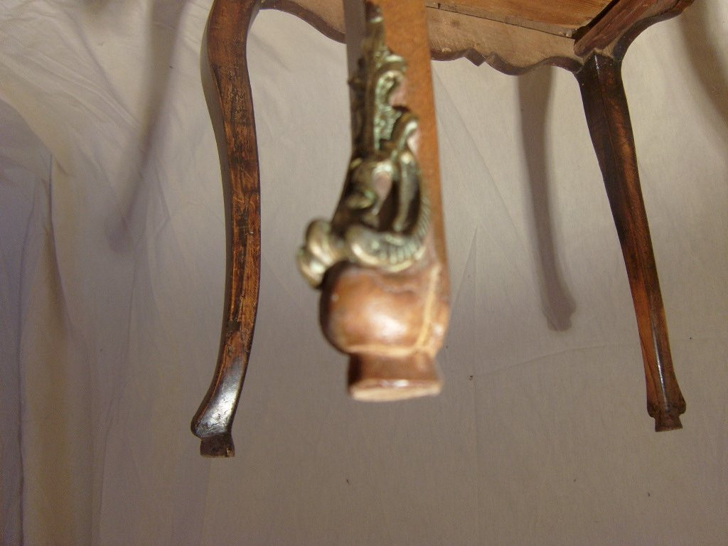 chevet Louis XV marqueté toutes faces -photo-3