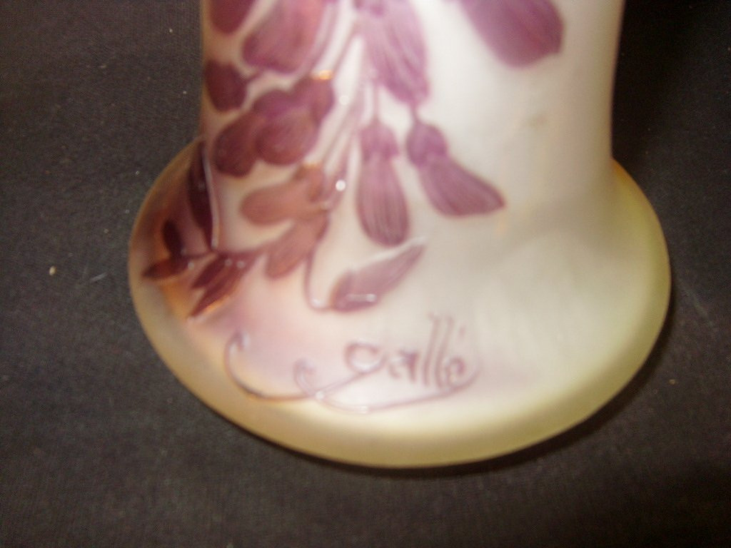 vase Gallé à décor de glycine-photo-4