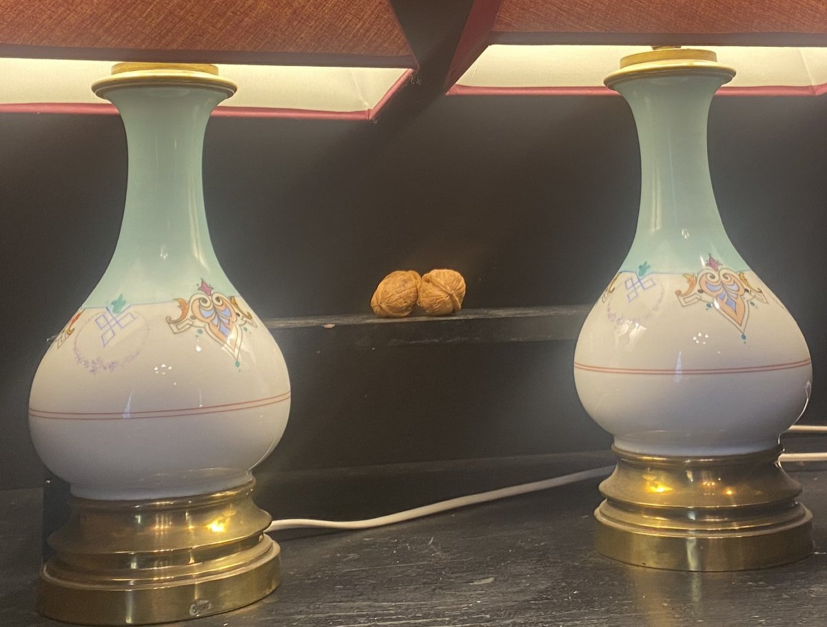 Pair Of Porcelain Lamps-photo-4