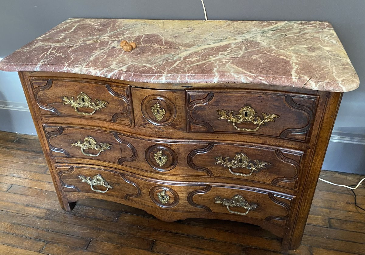 commode en noyer du XVIII° siècle-photo-2