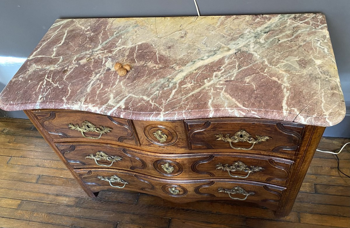 commode en noyer du XVIII° siècle-photo-3