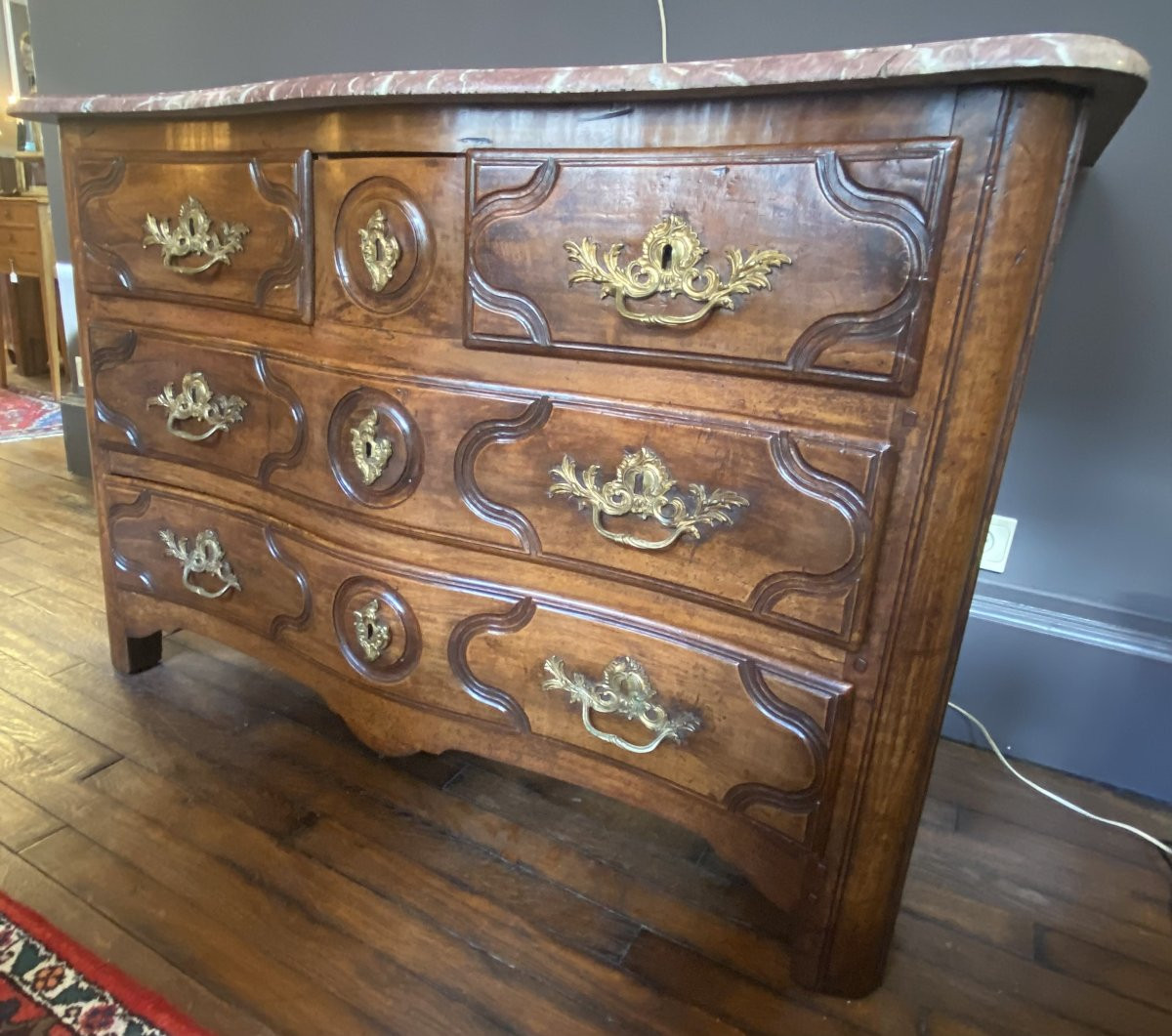 commode en noyer du XVIII° siècle-photo-5
