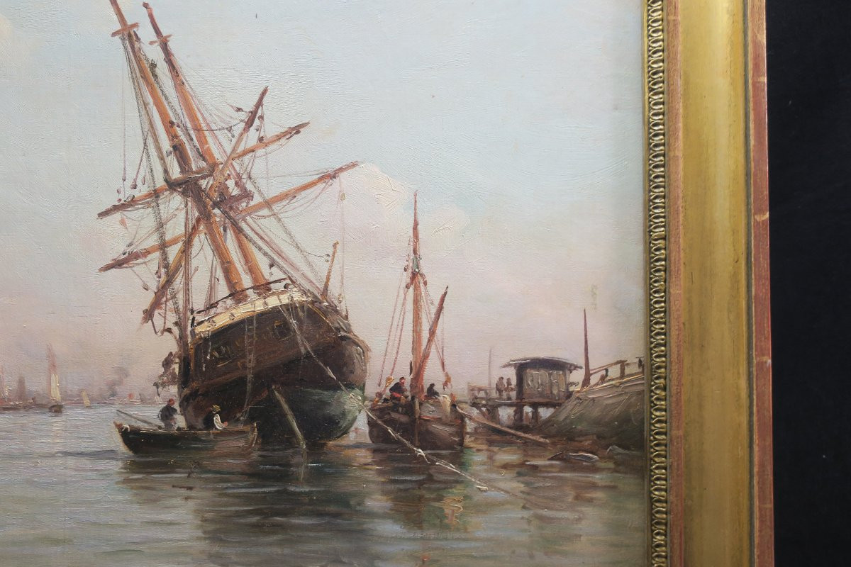 Painting, Marine Painting From The 19th Century-photo-3