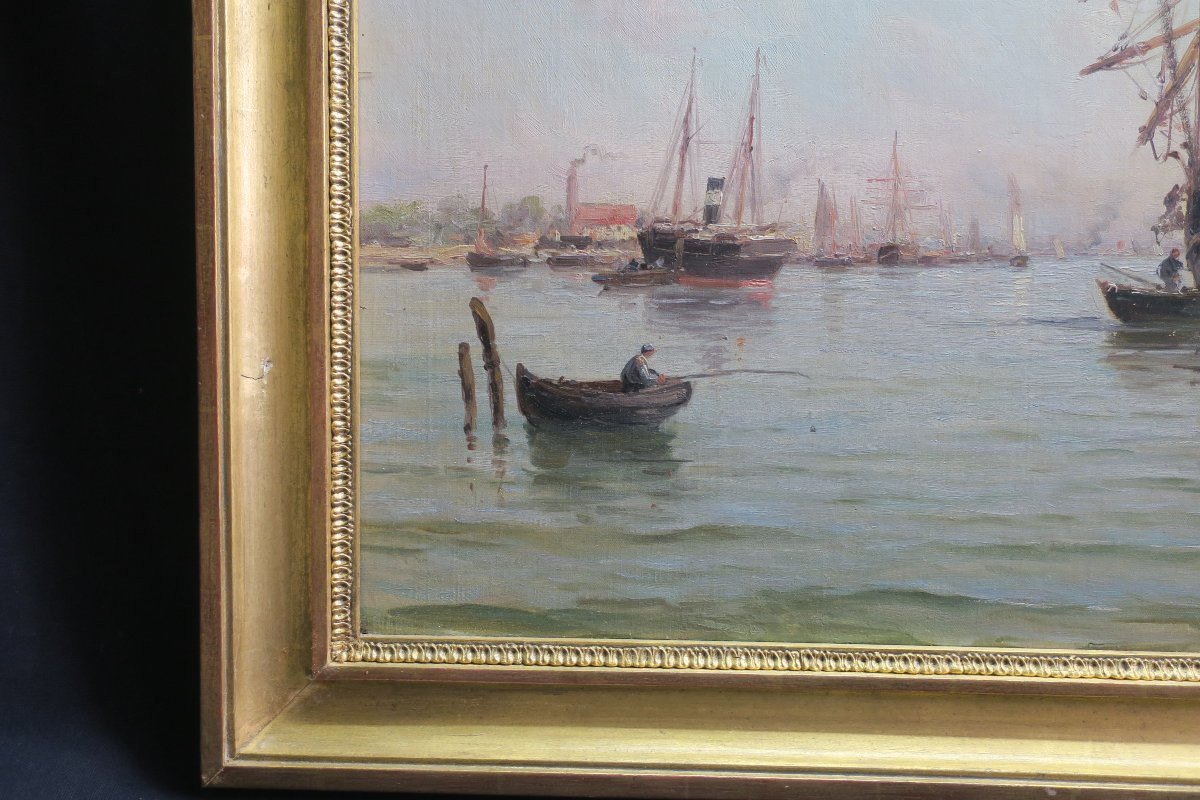 Painting, Marine Painting From The 19th Century-photo-4