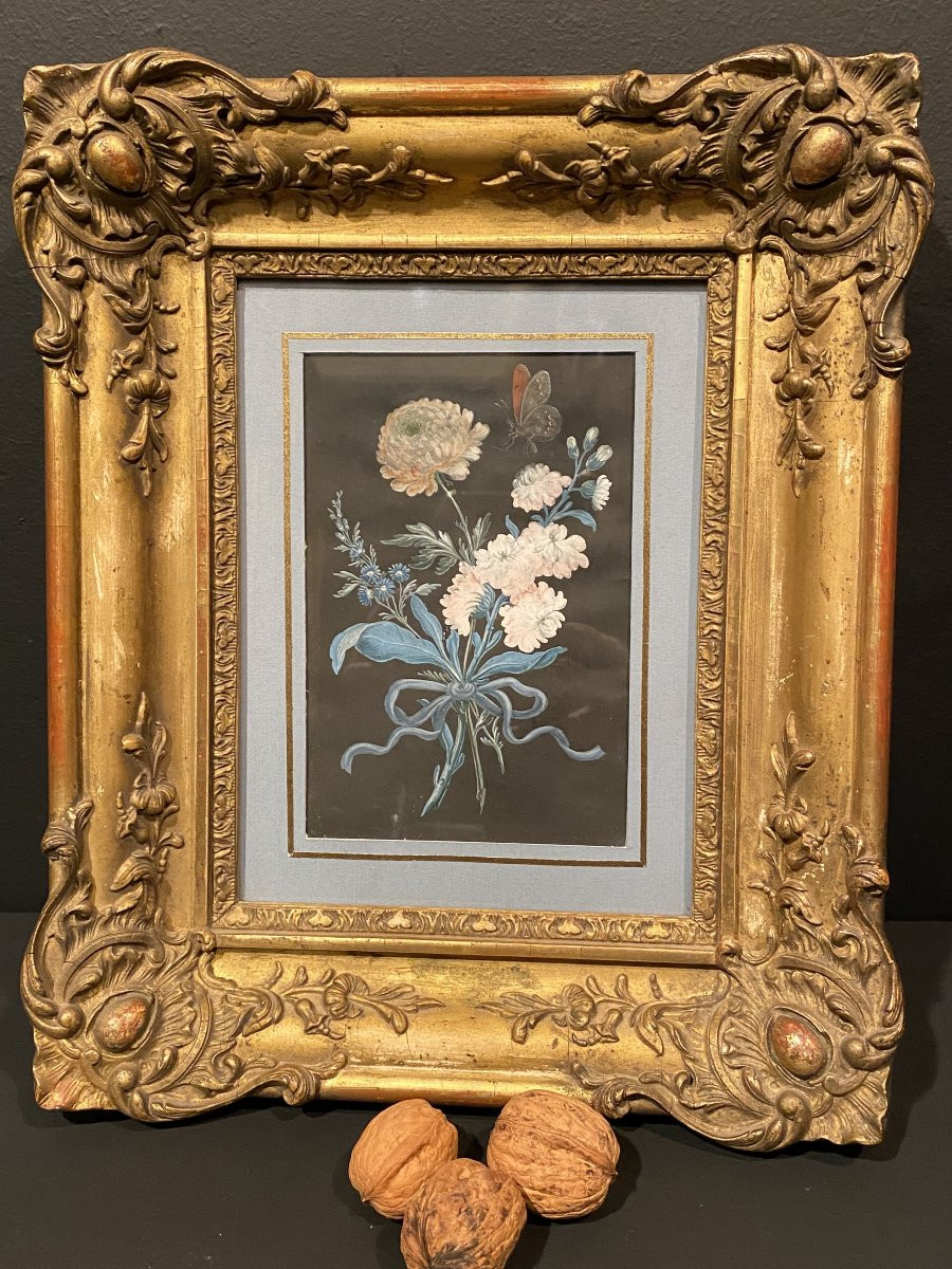 tableau, petite gouache XVIII°-photo-2