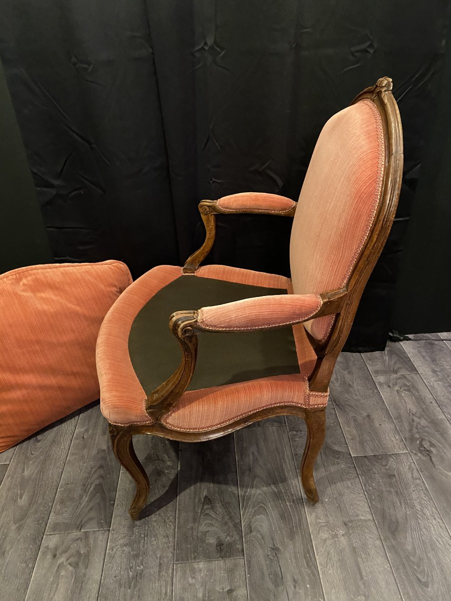 fauteuil à la reine d'époque Louis XV-photo-3