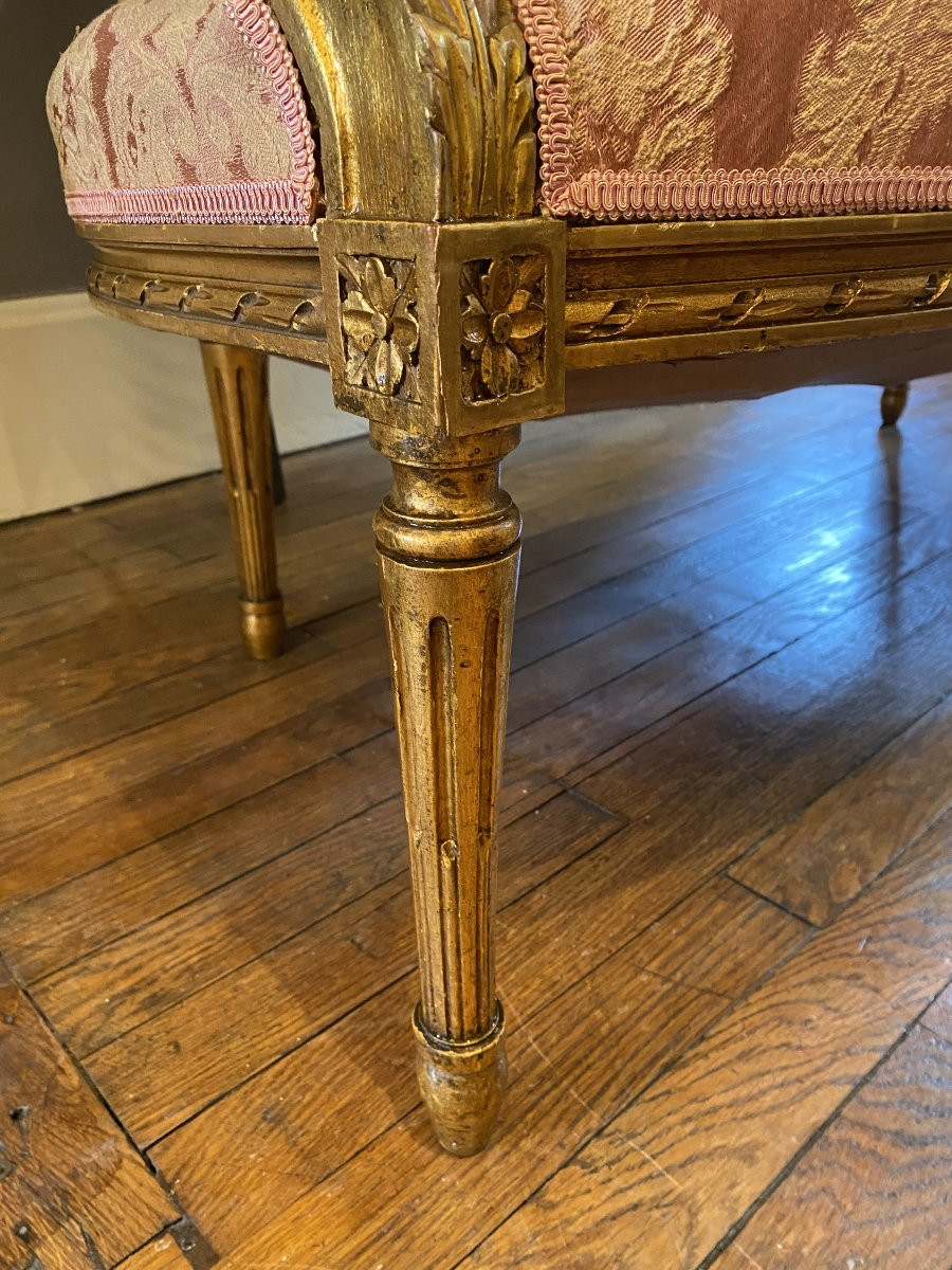 Louis XVI Style Giltwood Living Room-photo-4