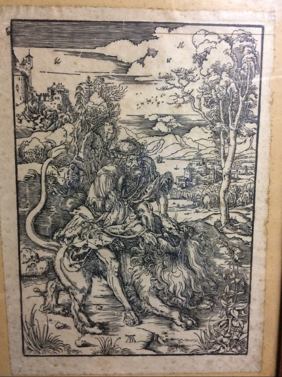 gravure, la tentation de saint Antoine de A Dürer-photo-1