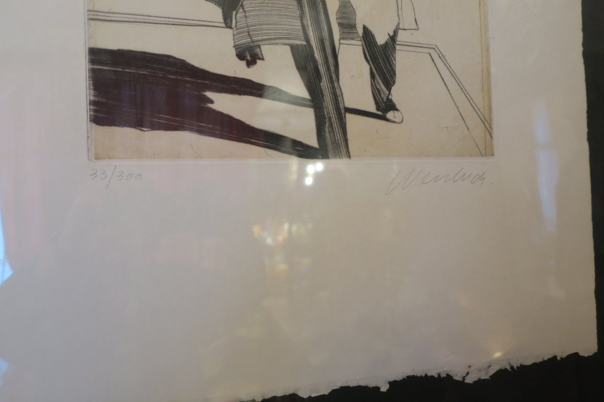 Lithograph Signed Weisbuch,-photo-2