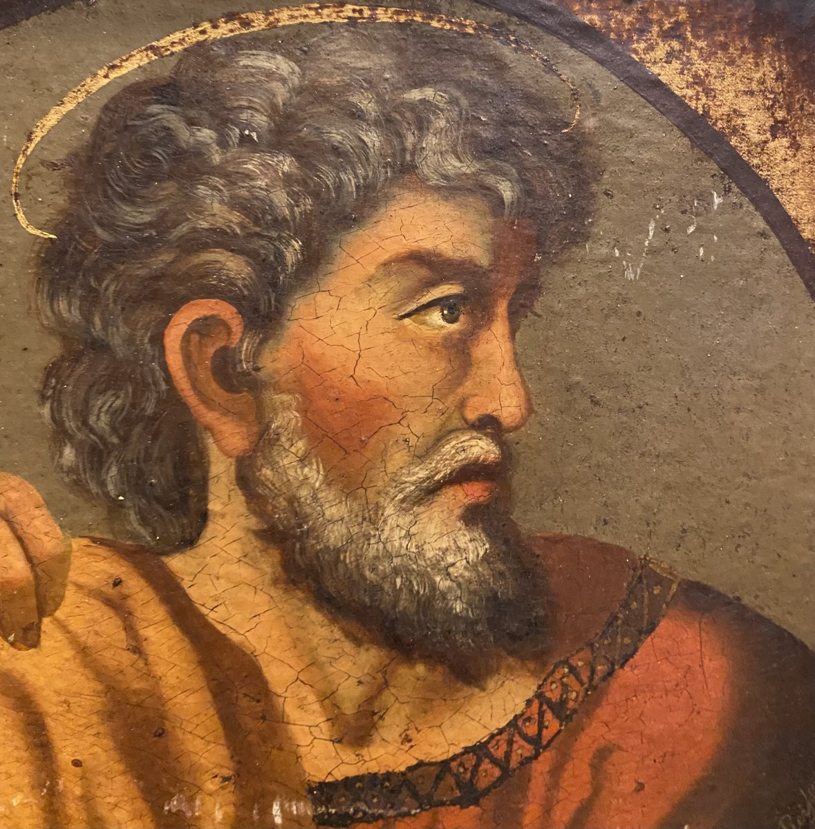 Small Painting Depicting Saint Simon-photo-3