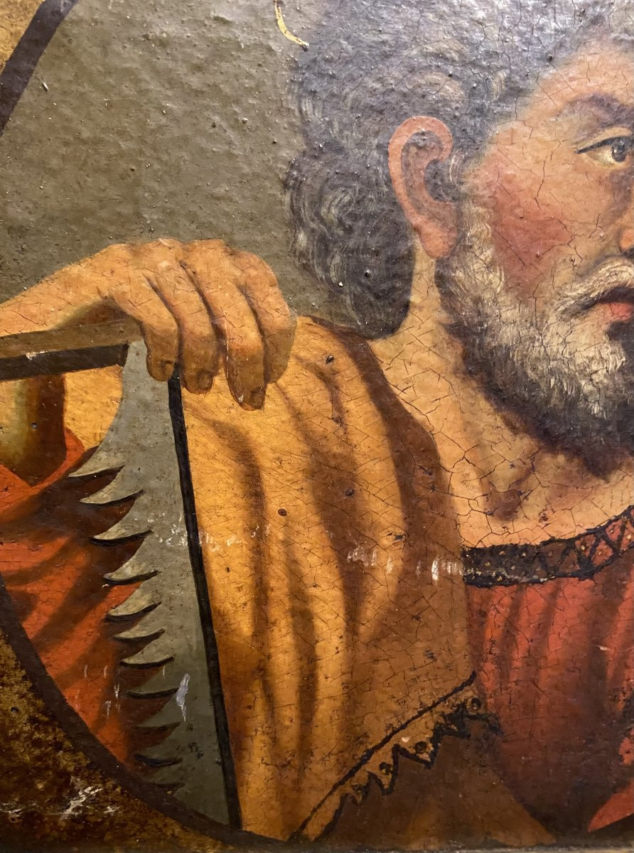 Small Painting Depicting Saint Simon-photo-4